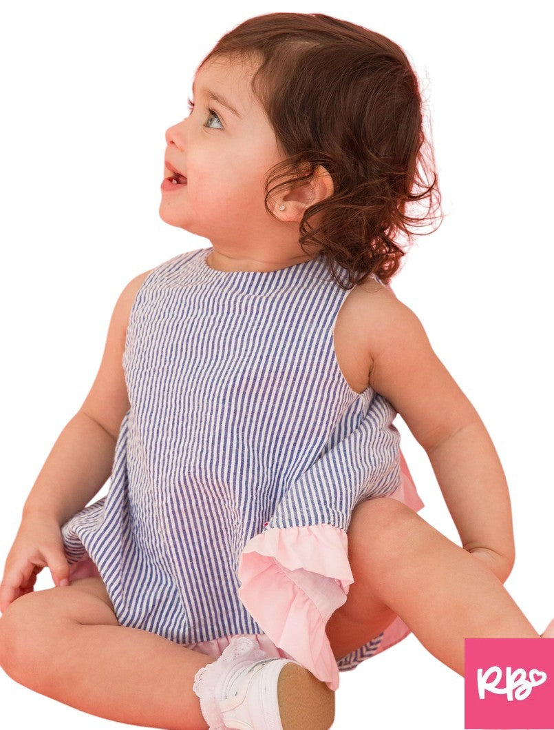 RB Seersucker Ruffle Top and Bloomer Set|6089