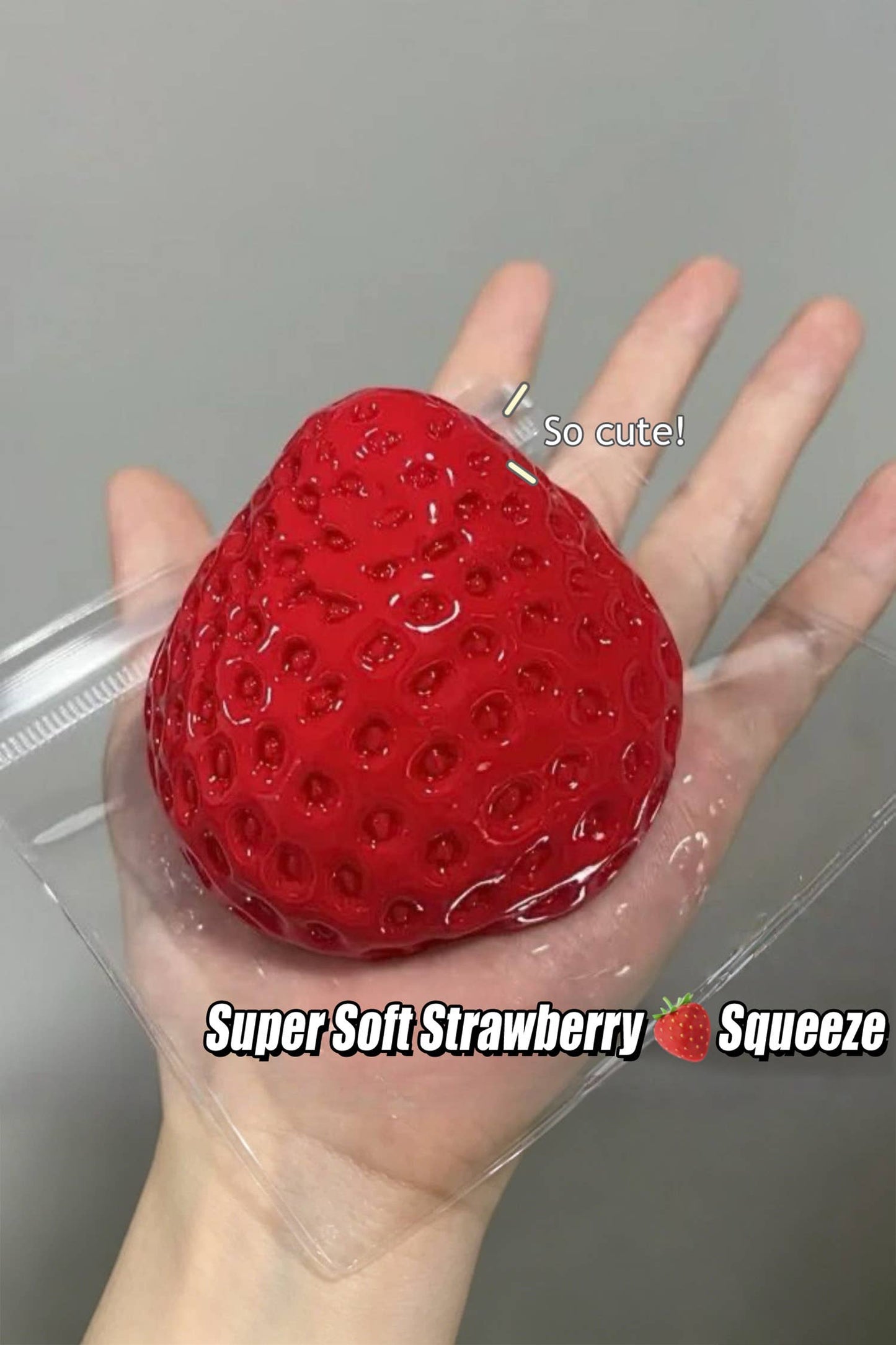 Slow Rebound Mud Feel Realistic Strawberry Stress Relief Toy