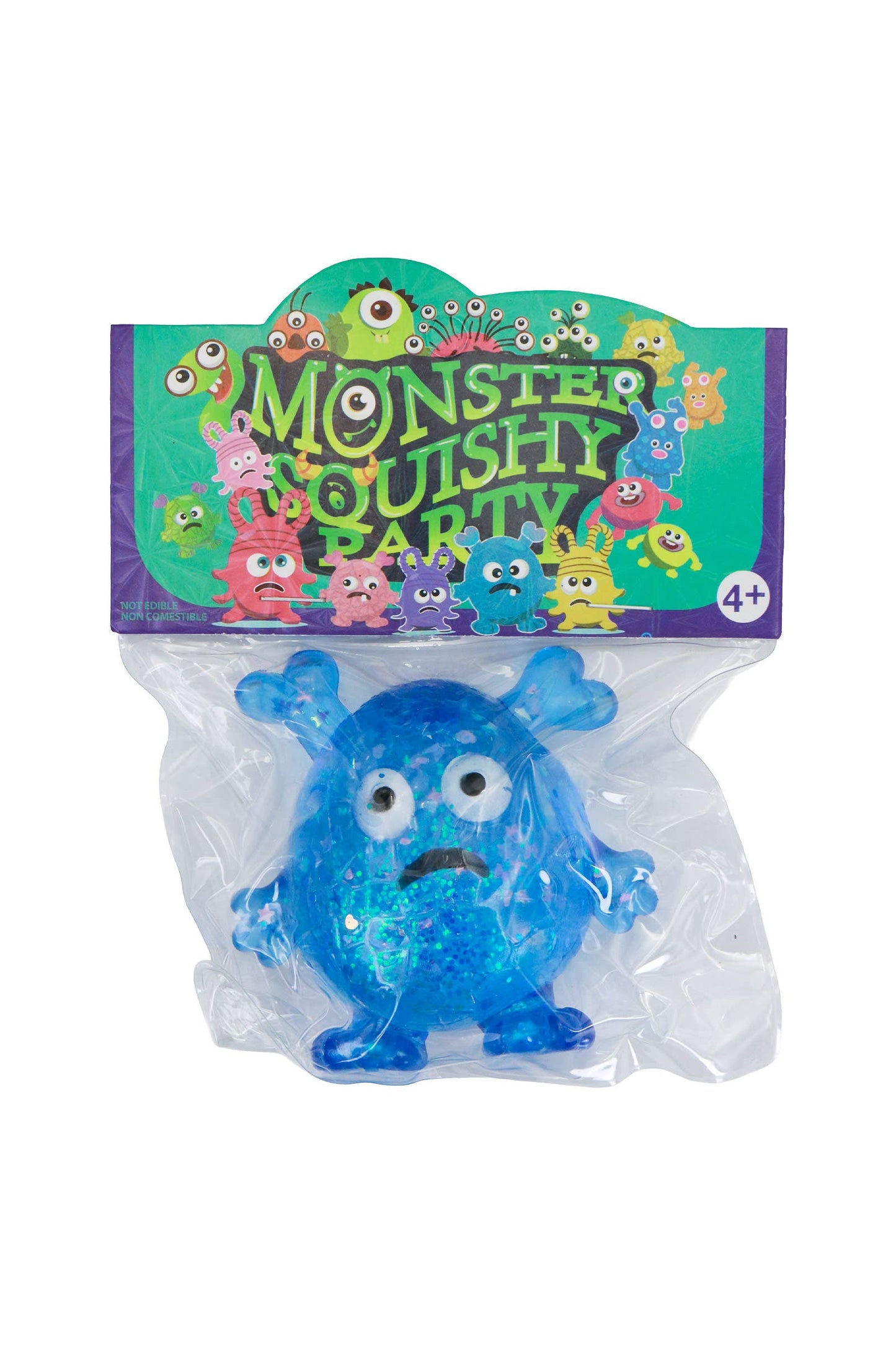 Sad Monster Glittery Maltose Putty Filled Squishy Bag