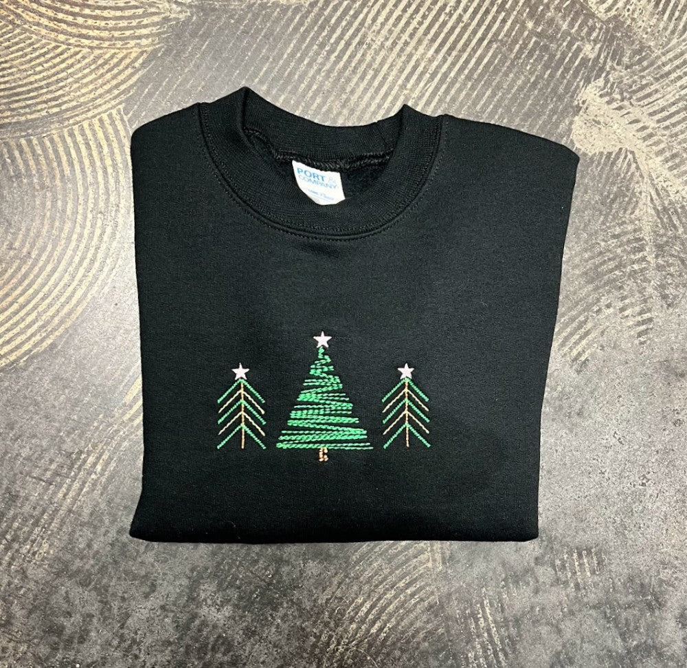 Youth Embroidered 3 Trees Crewneck|8140