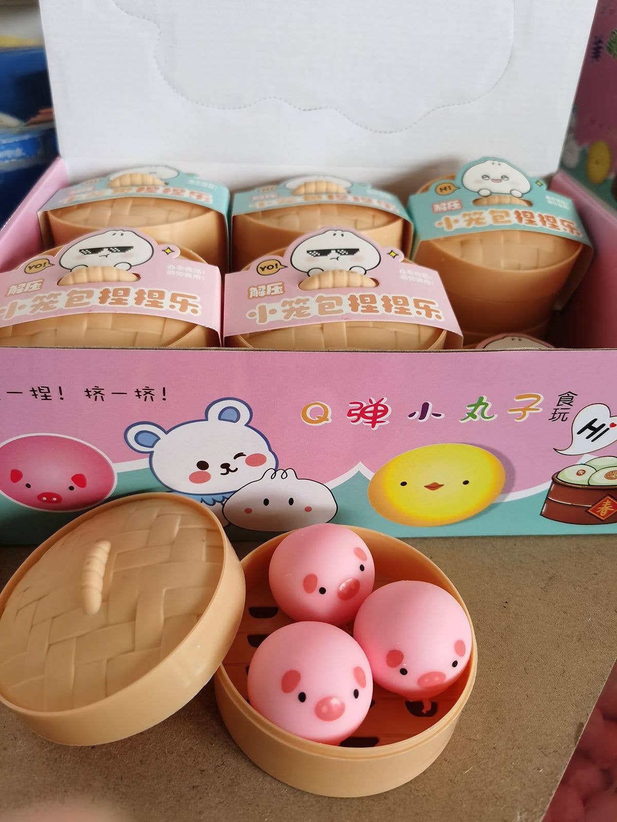 Cute Mini Panda Pig DUMPLINGS Squishy Stress Relief Toy