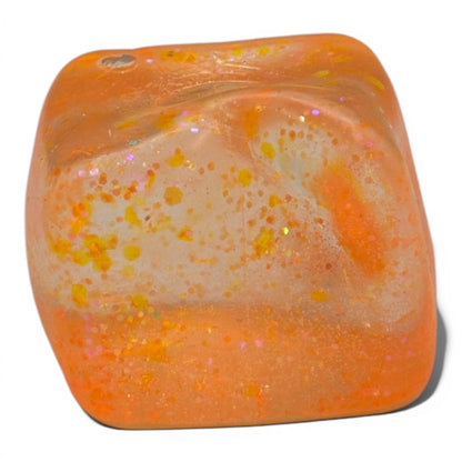Jumbo Stress Ball Cube – Glitter Gel Sensory Fidget Toy