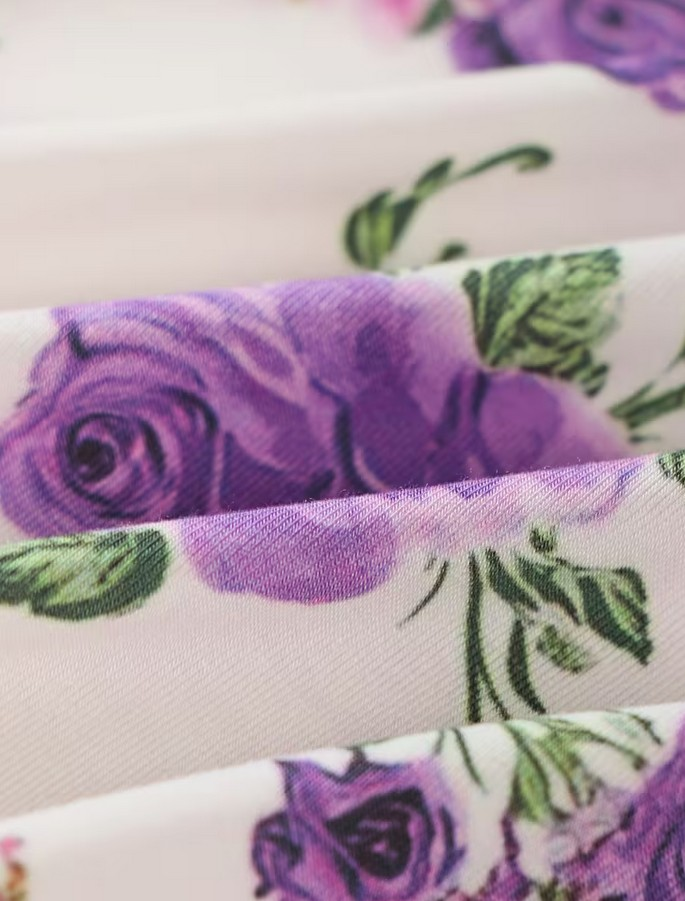 Purple Rose Ruffle Bamboo Sleeper|8797