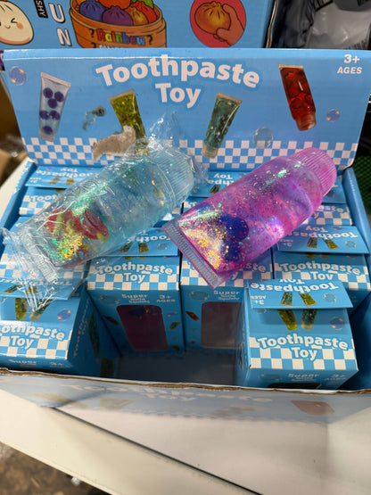 Glitter Toothpaste Squishy Toy – Stretchy Sensory Fidget