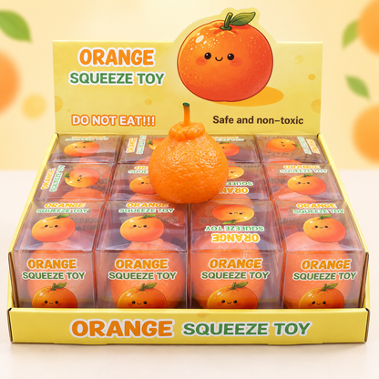 Crunchy Orange Block Squishy Toy