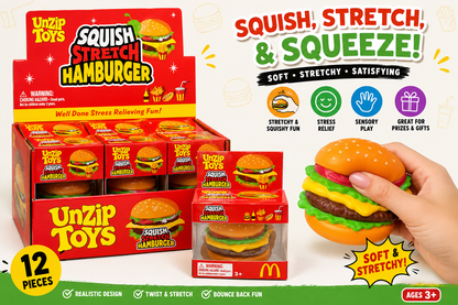 Stretchy Hamburger Squishy burger Stress Toy