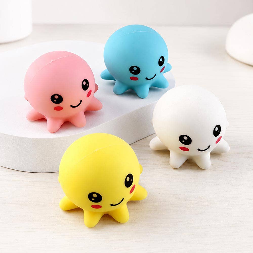 12PCS - Cute Octopus Squeeze Squishy Stress Relief Toy