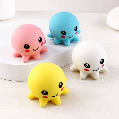 12PCS - Cute Octopus Squeeze Squishy Stress Relief Toy