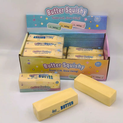 Crunchy Butter Bar Block Squishy Toy