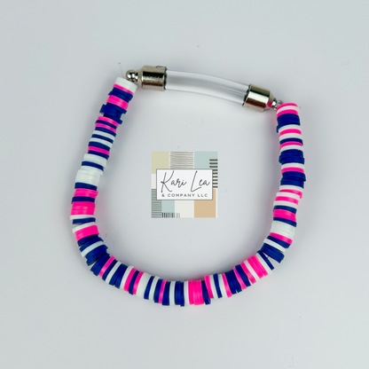 Bracelets w/Tube - Local Pride (Navy/Pink/White)|8499