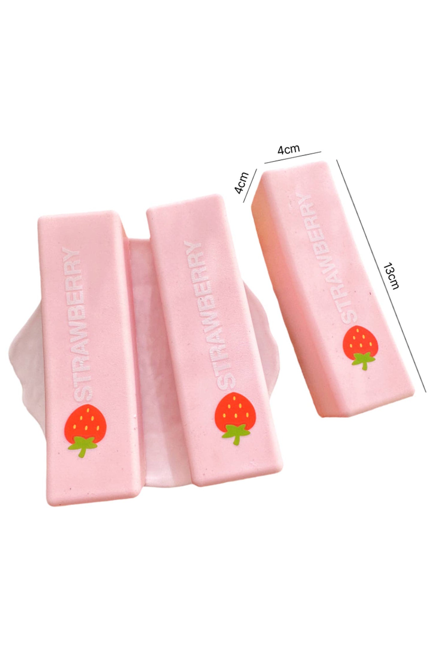 LDC 1PC PU Strawberry Sticker Relieve Pressure Squishy Toy