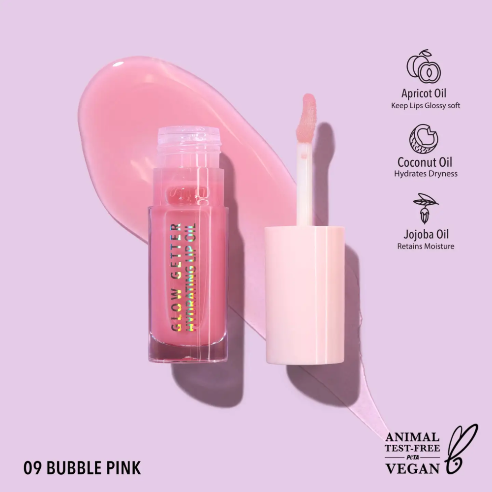 Glow Getter Hydrating Lip Oil (009, Bubble Pink)|3497