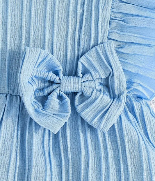 Ruffle Tiered Skirt Dress - Blue|5279