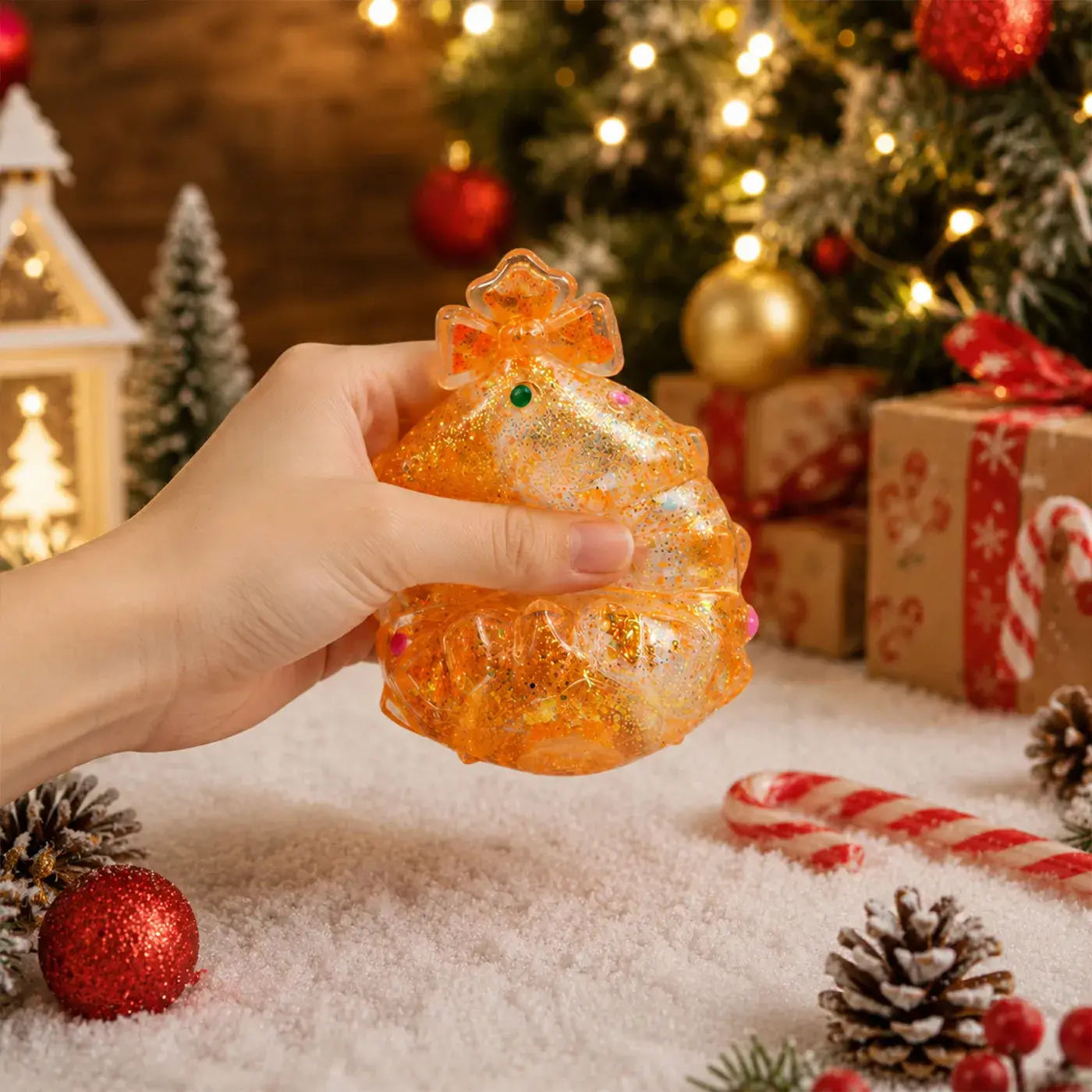 Clear Glitter Christmas Tree Squishy Stress Toy