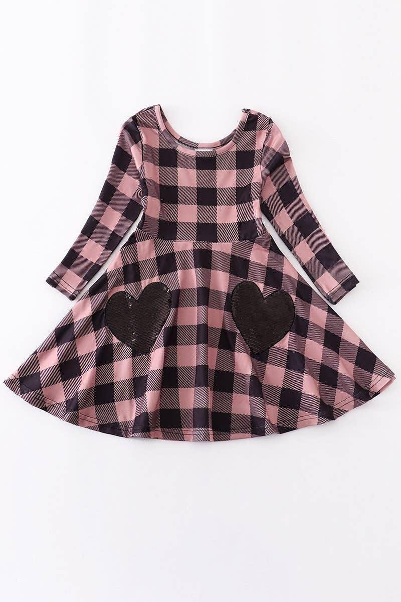 Checkered Twirl Dress|8601