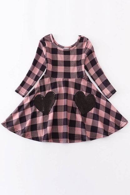 Checkered Twirl Dress|8601