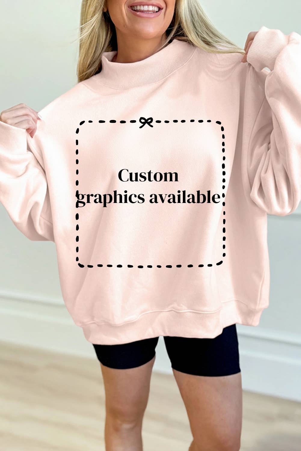 66 Plus Size Blessed Embroidered Mock Neck Sweatshirt (S-4X)