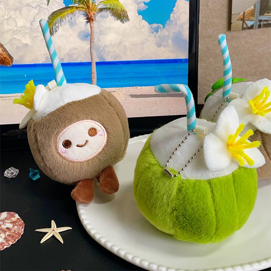 Summer Vacation seaside Coconut keychain Souvenir small gift