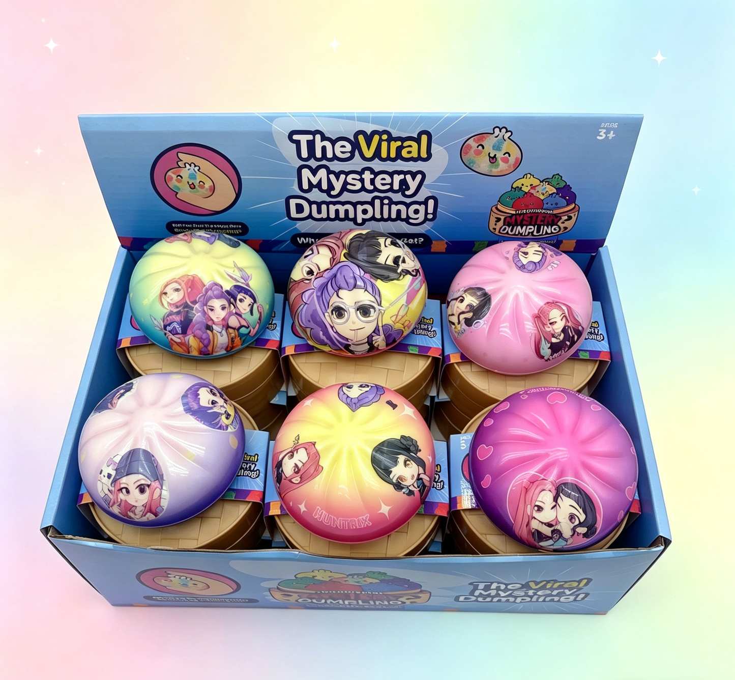 Cartoon characters Mystery Squishy Dumpling blind box-12unit