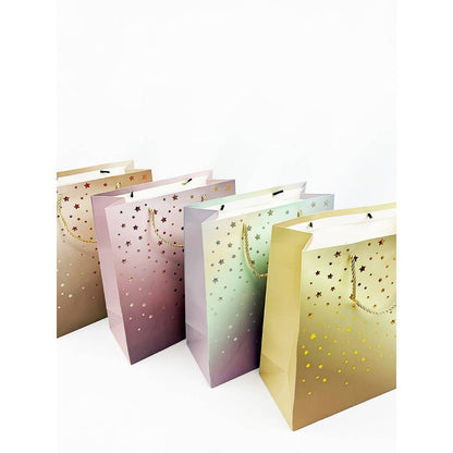 Ombre Star Design Embossed Gift Bag