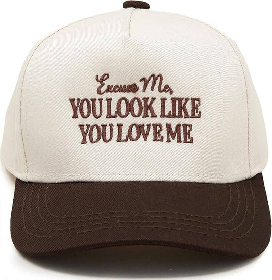 Kid/Baby 2-Tone Cap: Exuse Me, You Look Like You Love me