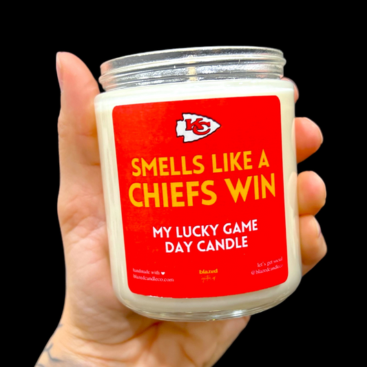Chiefs Lucky Game Day Candle