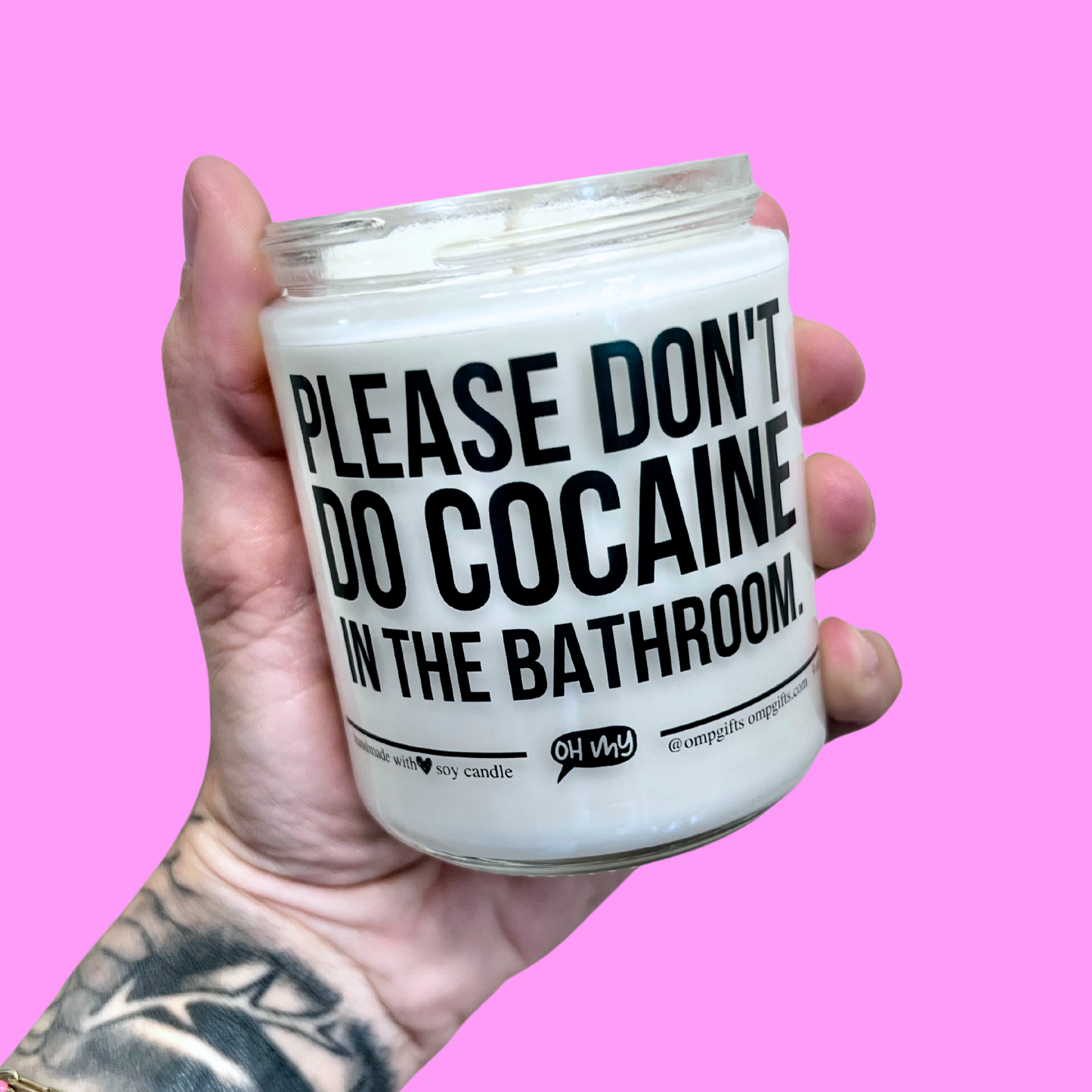 Please Don't Do Cocaine In The Bathroom Candle