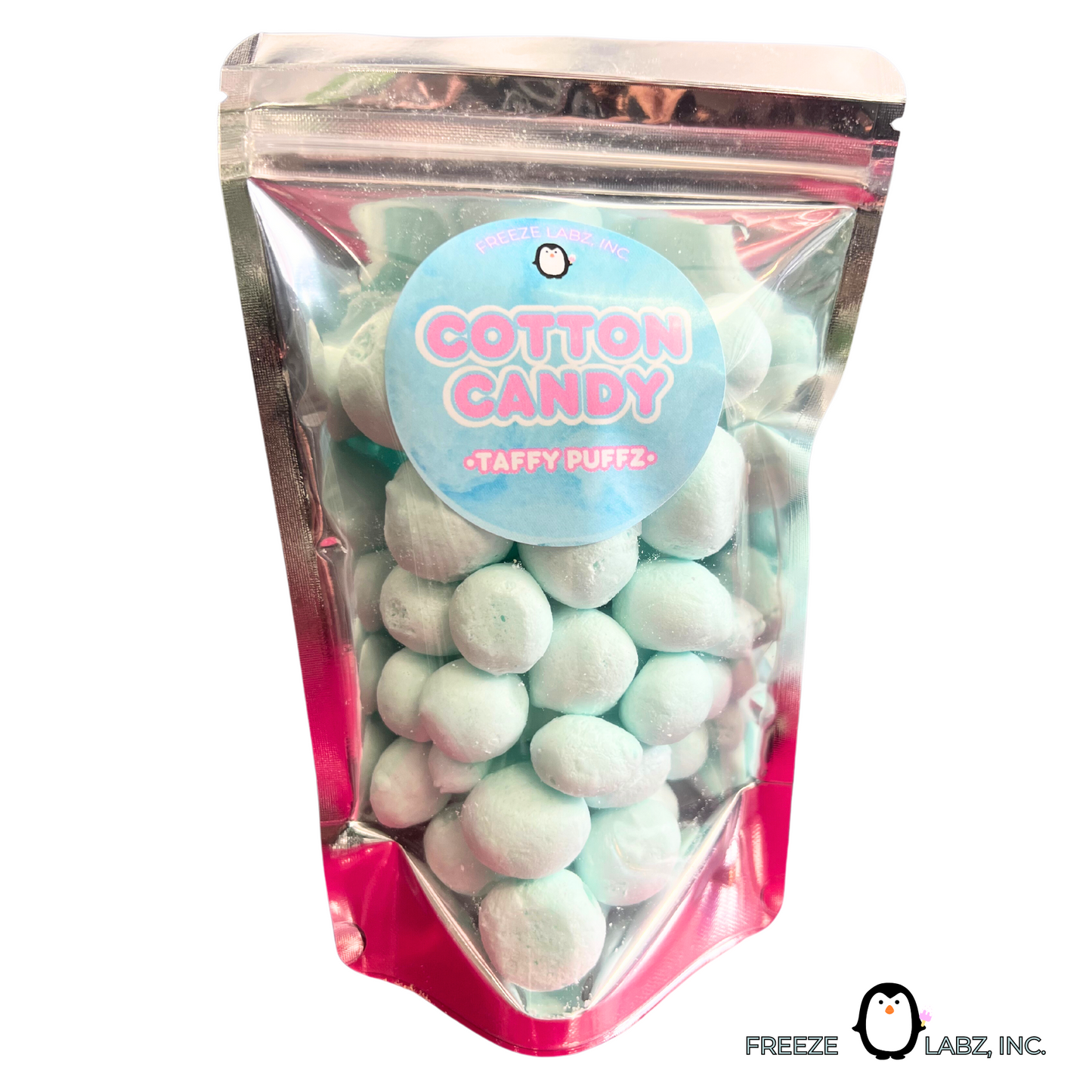 Cotton Candy Taffy Puffz - Freeze Dried Cotton Candy Saltwater Taffy