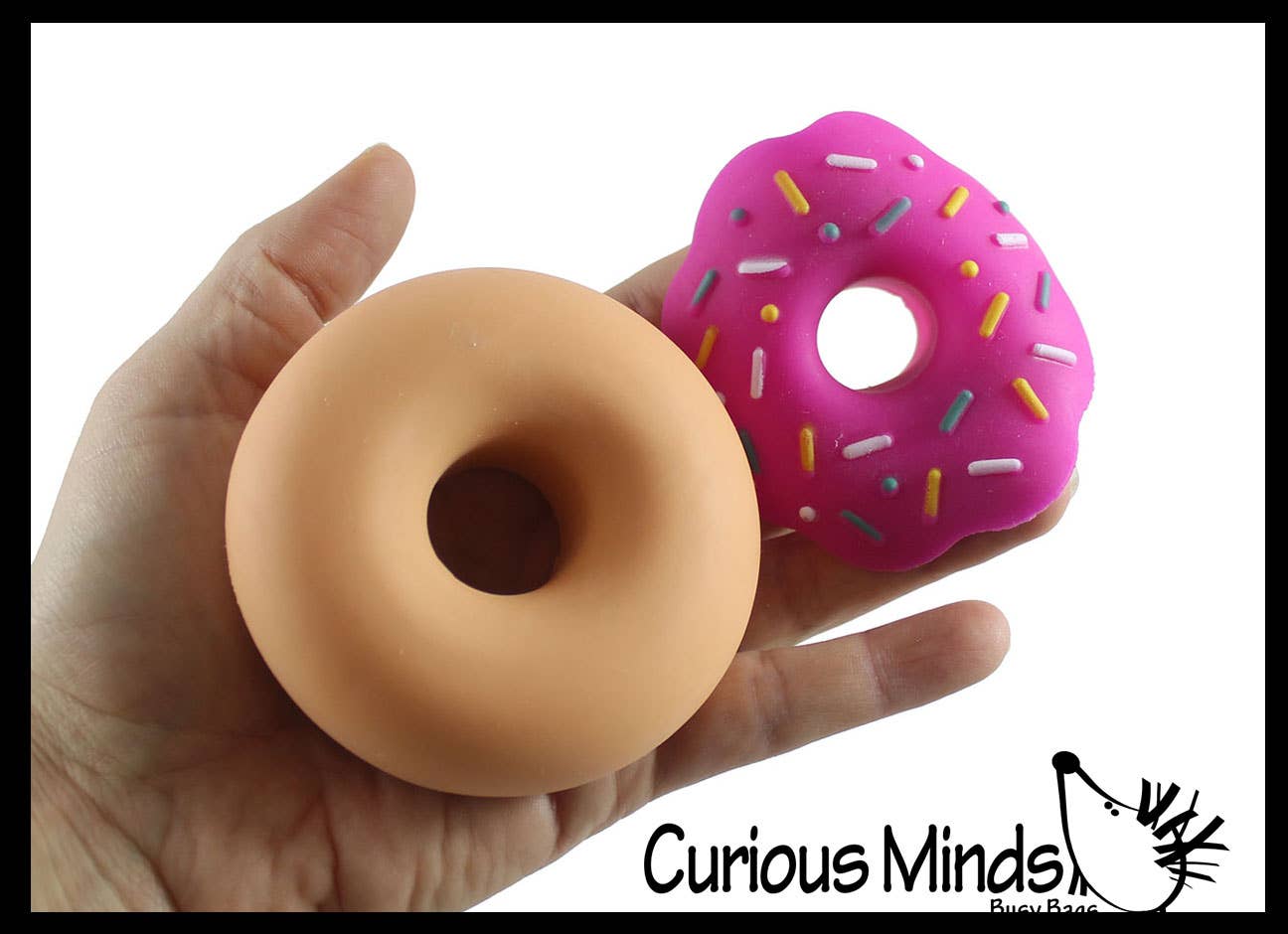 1 Cute Donut Doughnut Soft Doh Filled Stretch Ball with Remo