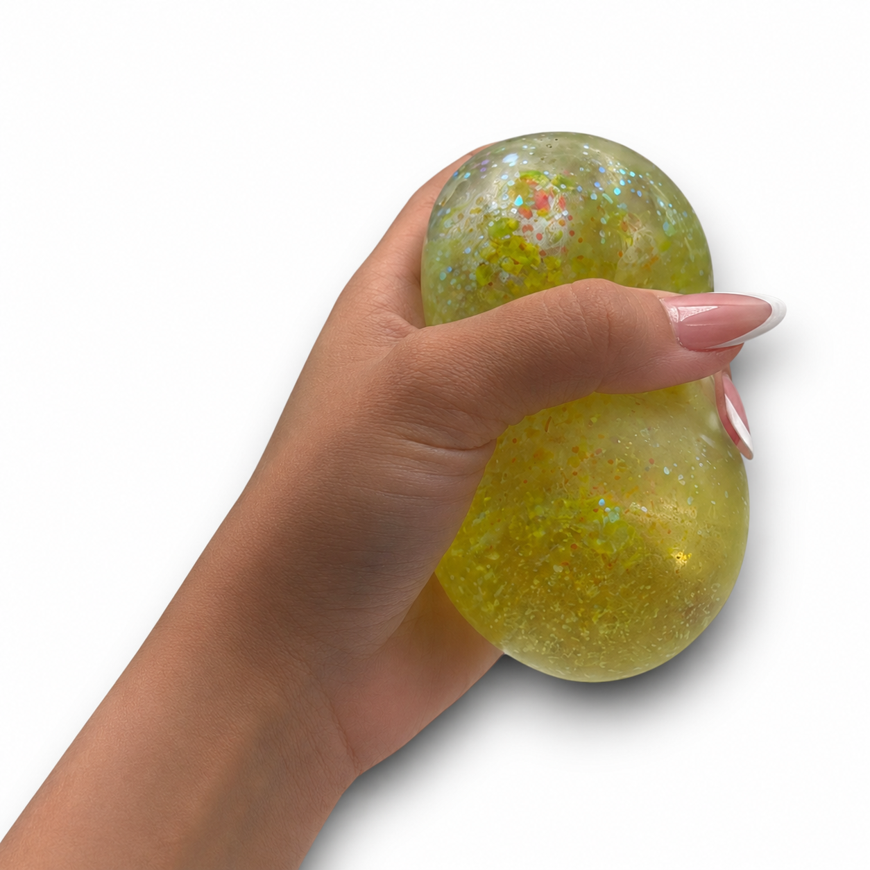 Jumbo Stress Ball Cube – Glitter Gel Sensory Fidget Toy