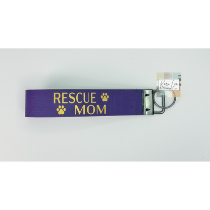 Leather Wristlet - Adopt (Purple)|8335