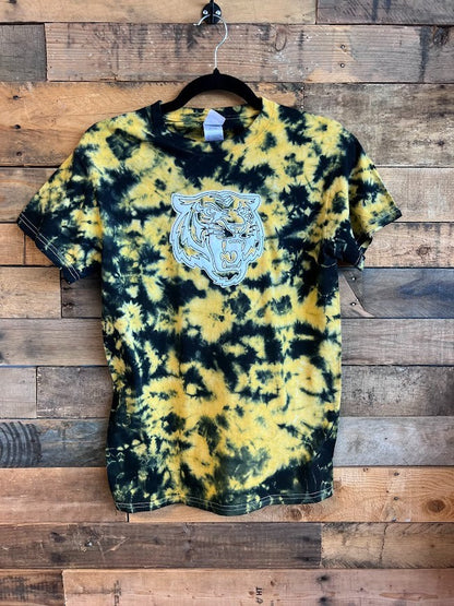 Embroidered Tiger Head Tie Dye Tee|9249