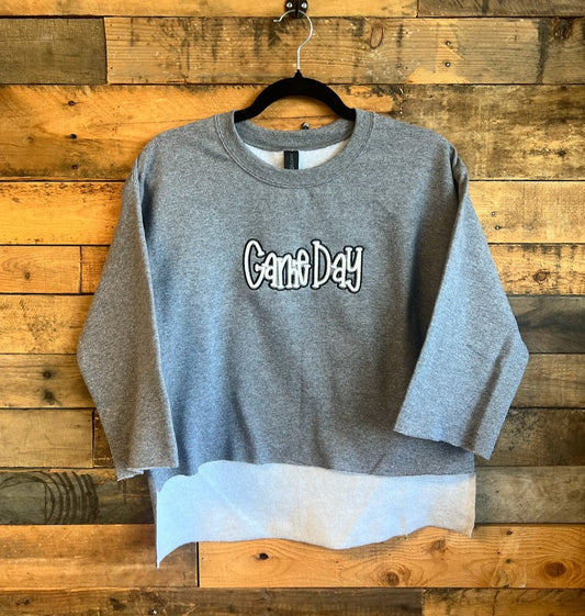 Custom Cropped 3D Game Day Crewneck|7958