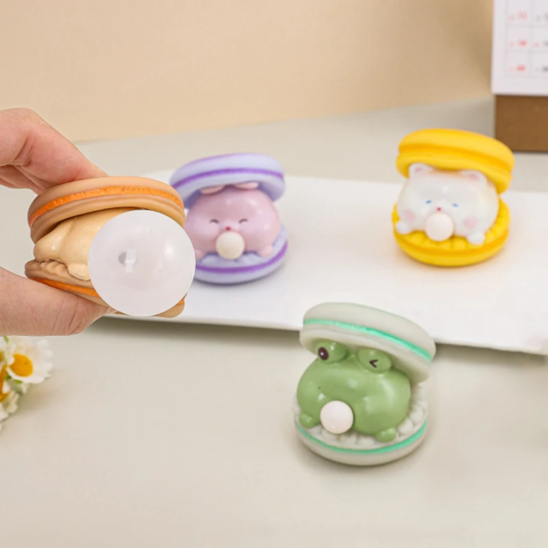 Cute Animal Spit Bubble Burger Stress Relief Toy