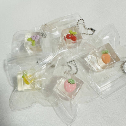 Mini Clear Cherry Ice cubes Stress Relief Taba Squishy Toy
