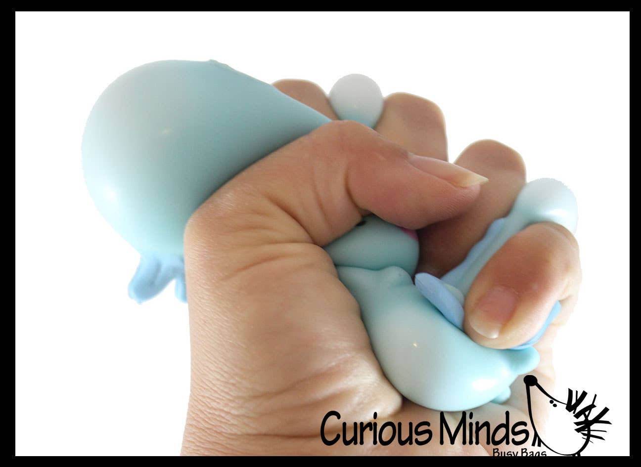 1 Axolotl Laying- Soft Creamy Doh Filled Squeeze Stress Ball