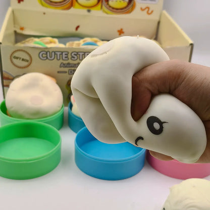 Crunchy Block-Filled Animal Bun Squishy Stress Toy