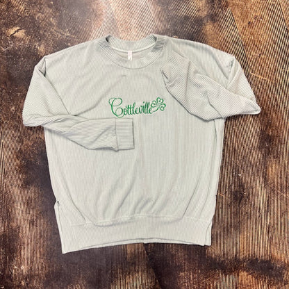 Cottleville Shamrock Ribbed Tunic-sage green|4709
