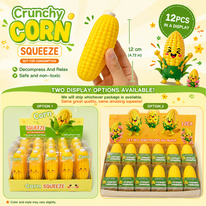 Crunchy Corn Squeeze ASMR Crunch Squishy Stress Toy