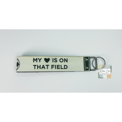 Leather Wristlet - Soccer Mom (White)|8399