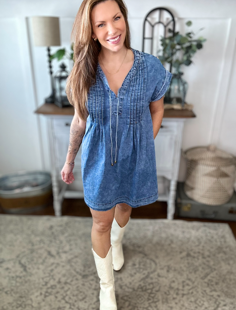 Blue Jean Baby Dress|3609