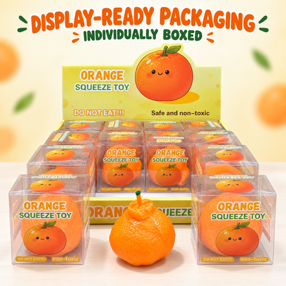 Crunchy Orange Block Squishy Toy