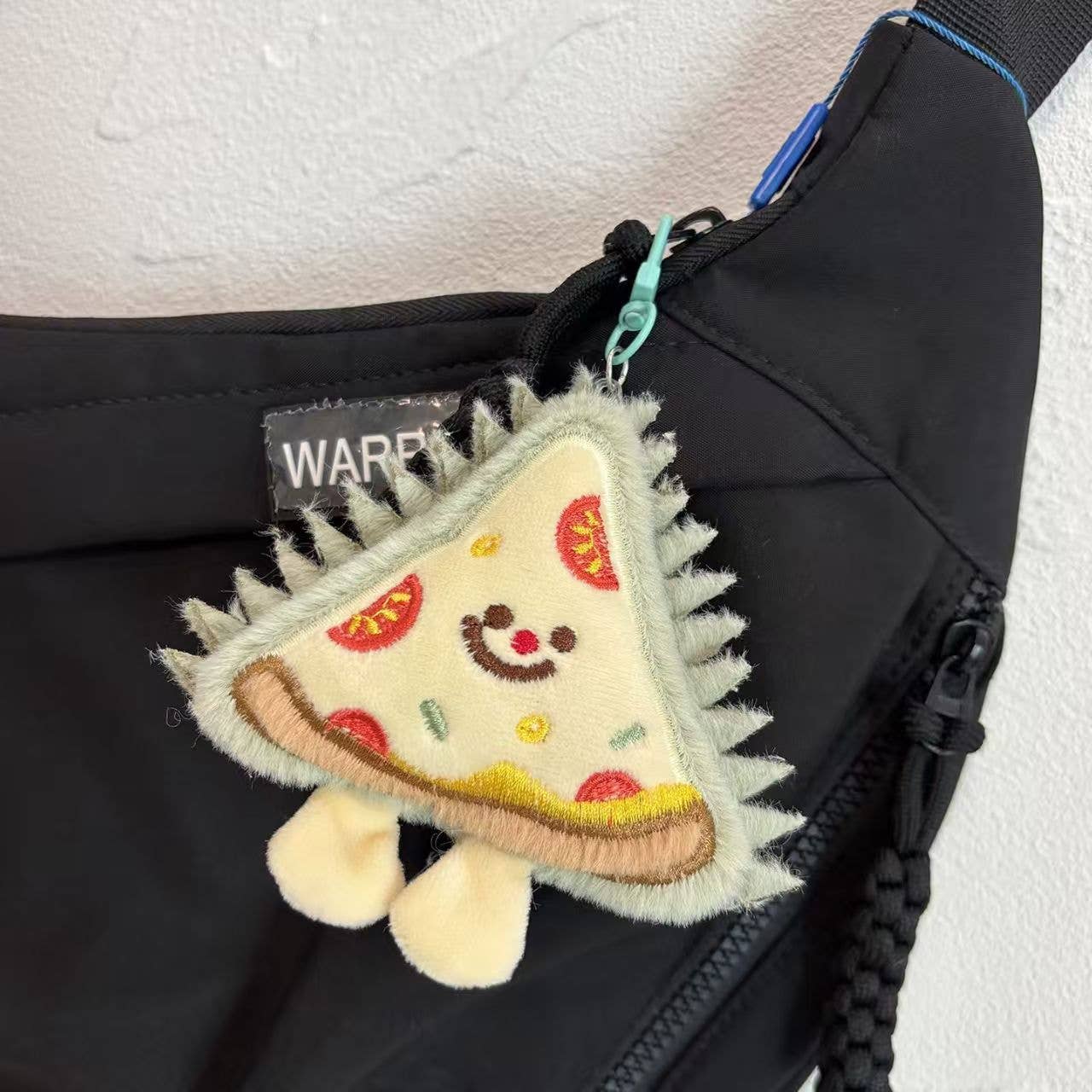 Plush Fuzzy Cute pizza Keychain Bag Charm
