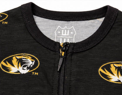 W&W MIZZOU LOGO FOOTIE ZIP SLEEPER|9506