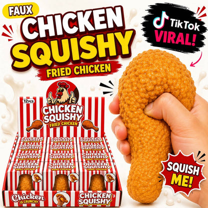 Faux Chicken Squishy Fried –TikTok Viral Crunchy-Look Toys