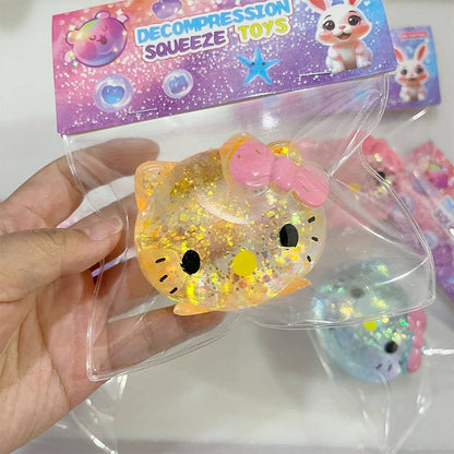 Hello kitty Glitter Squishy Squeeze Toy Fidget Toy