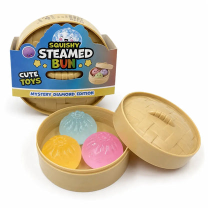 Glow-in-the-Dark Mini Steamed Bun Squishy Set