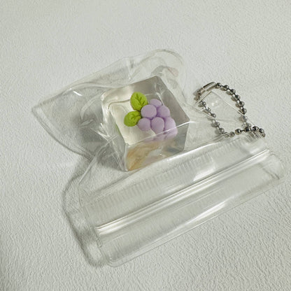 Mini Clear Cherry Ice cubes Stress Relief Taba Squishy Toy