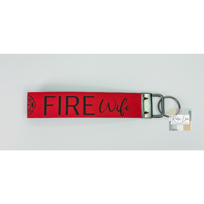 Leather Wristlet - Fire Wife (Red/Black)|8230