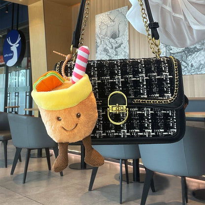 Summer Fruit Soda plush toy keychain charm gift